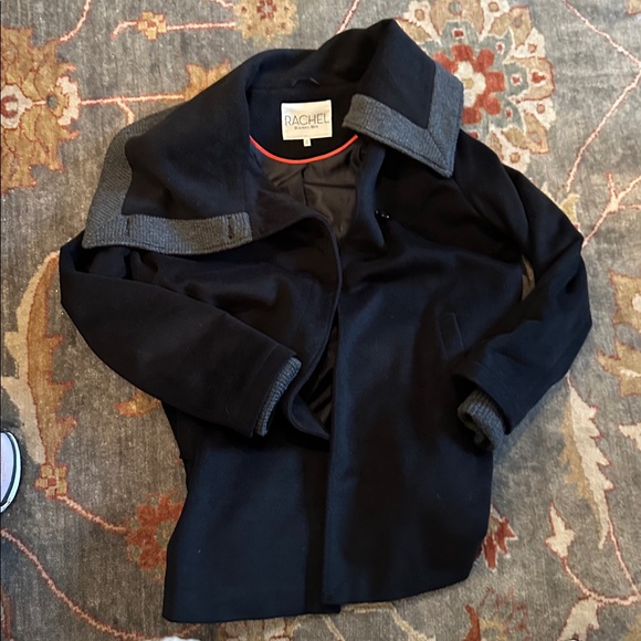 RACHEL Rachel Roy Black Pea Coat - Picture 7 of 12